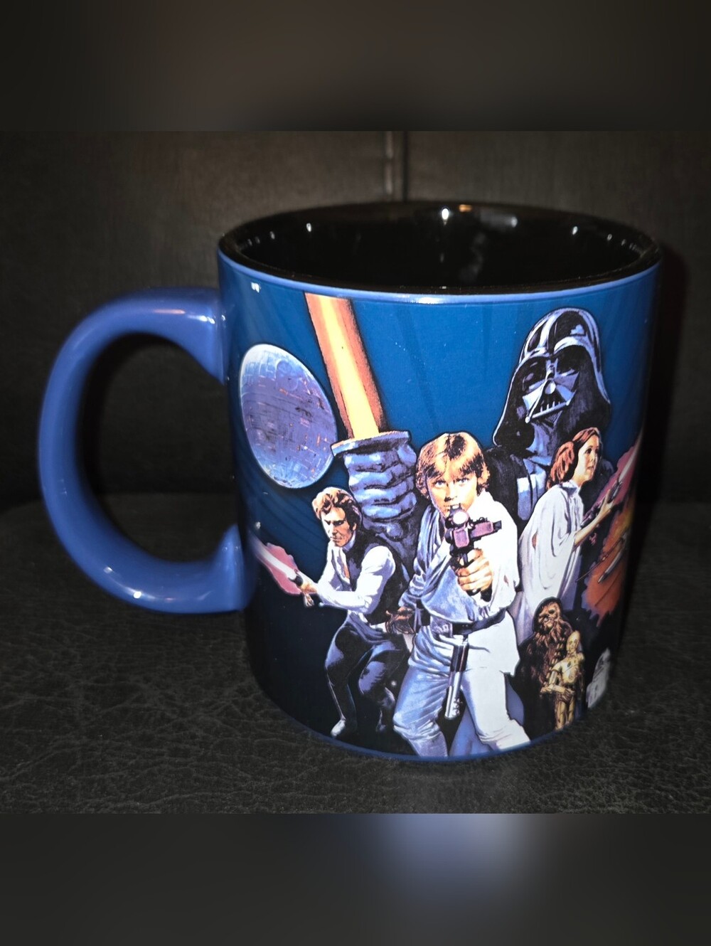Star Wars A New Hope 20 oz. Jumbo Blue And Black Ceramic Mug Darth Vader